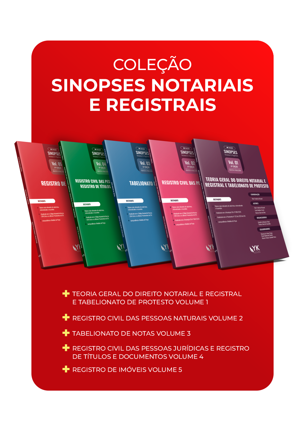 Livros do Pacote Preparação para o ENAC — Coleção Completa Sinopses Notariais e Registrais